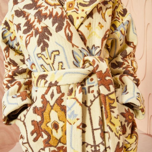 RUNWAY Ulla Johnson Women's Juliana coat With Floral Motif - Picture 2 of 9